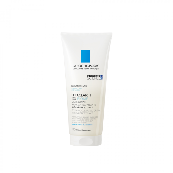 Effaclar H Iso-biome Crème lavante hydratante apaisante anti-imperfections La Roche-Posay - tube de 200ml