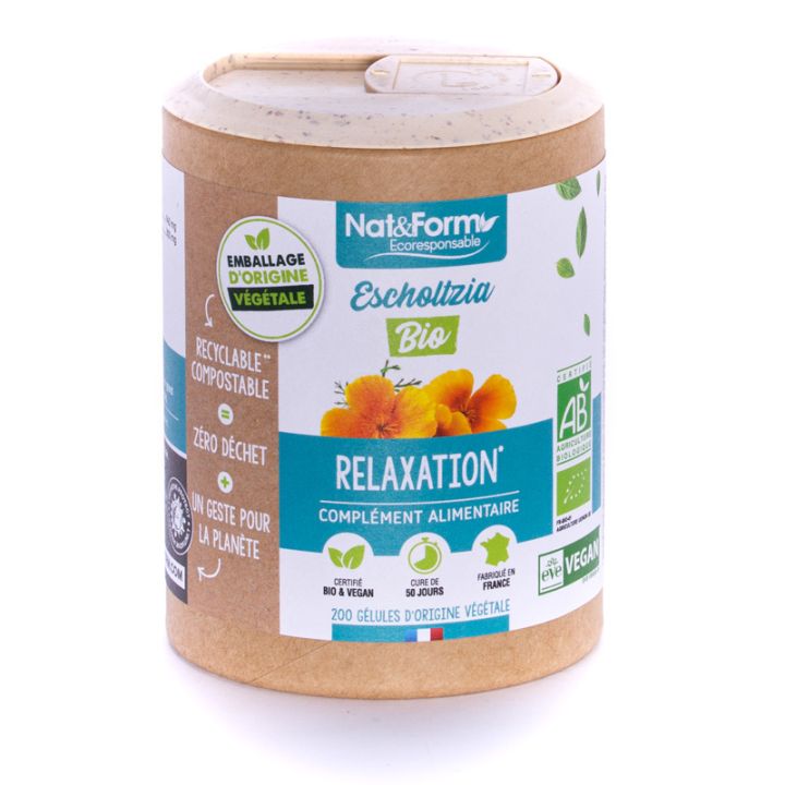 Escholtzia Bio Ecoresponsable Nat&Form - boite de 200 gélules