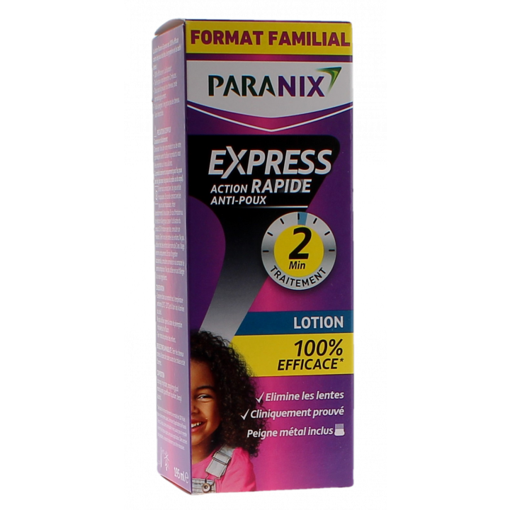 Express Lotion anti-poux Paranix - flacon de 195ml + un peigne