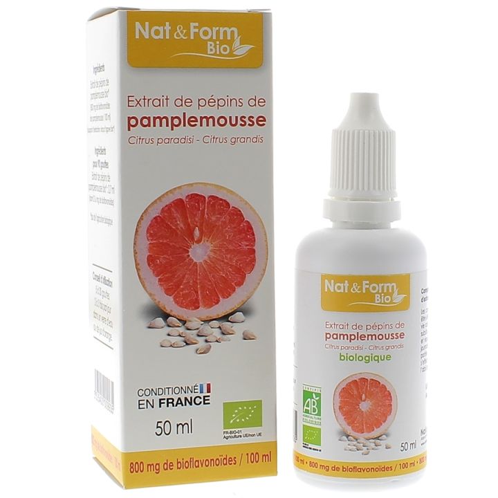 Extrait de pépins de pamplemousse Nat & Form - flacon de 50 ml