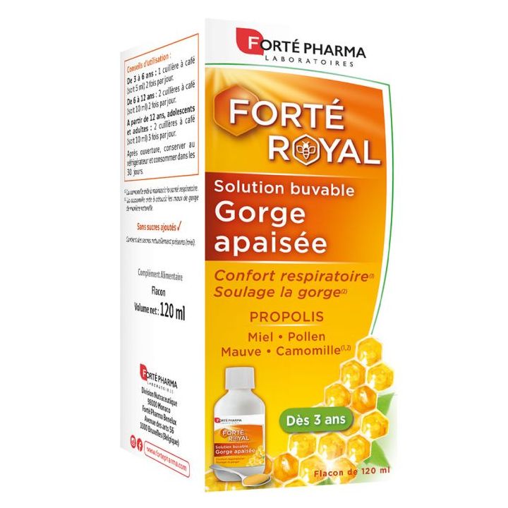 Forté Royal Solution buvable gorge apaisée Forté Pharma - flacon de 120ml