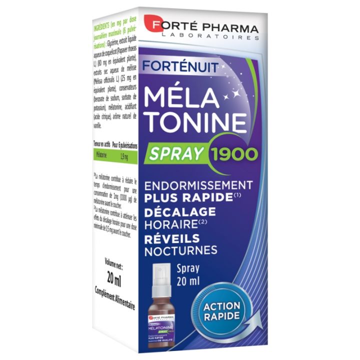 Forténuit mélatonine 1900 Forte Pharma - spray de 20 ml