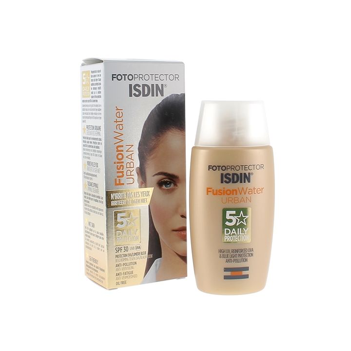 Fotoprotector Fusion Water Urban protection solaire visage SPF 30 Isdin - flacon de 50 ml