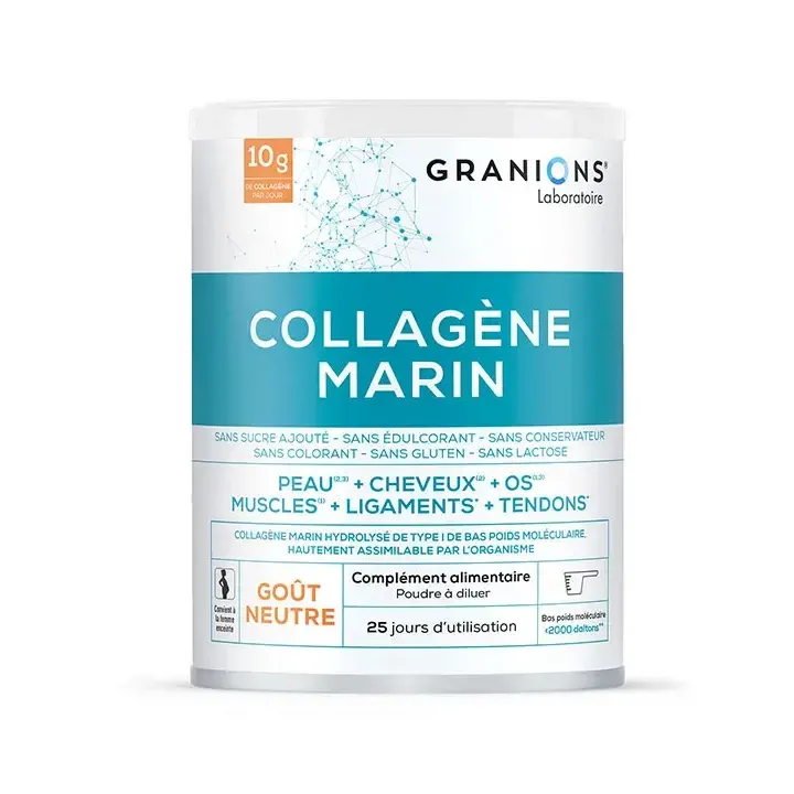 Collagène marin goût neutre Granions - pot de 258g