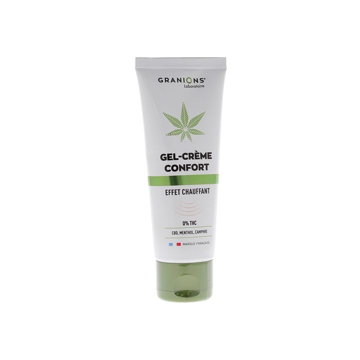 Gel-crème confort CBD effet chauffant Granions - tube de 75 ml