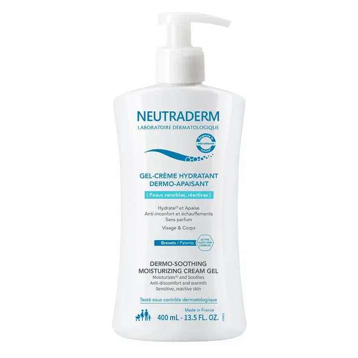 Gel crème hydratant dermo apaisant Neutraderm - flacon de 400 ml