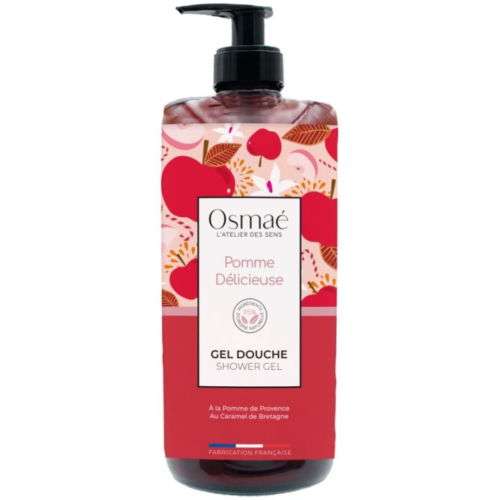 Gel douche Pomme délicieuse Osmaé - flacon-pompe de 1L