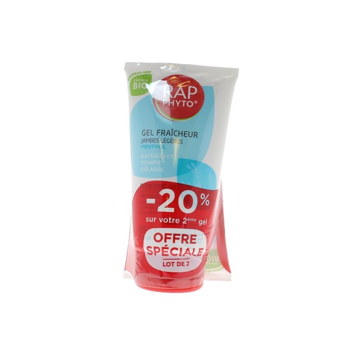 Gel jambes légères bio Rap Phyto - lot de 2 tubes de 150 ml