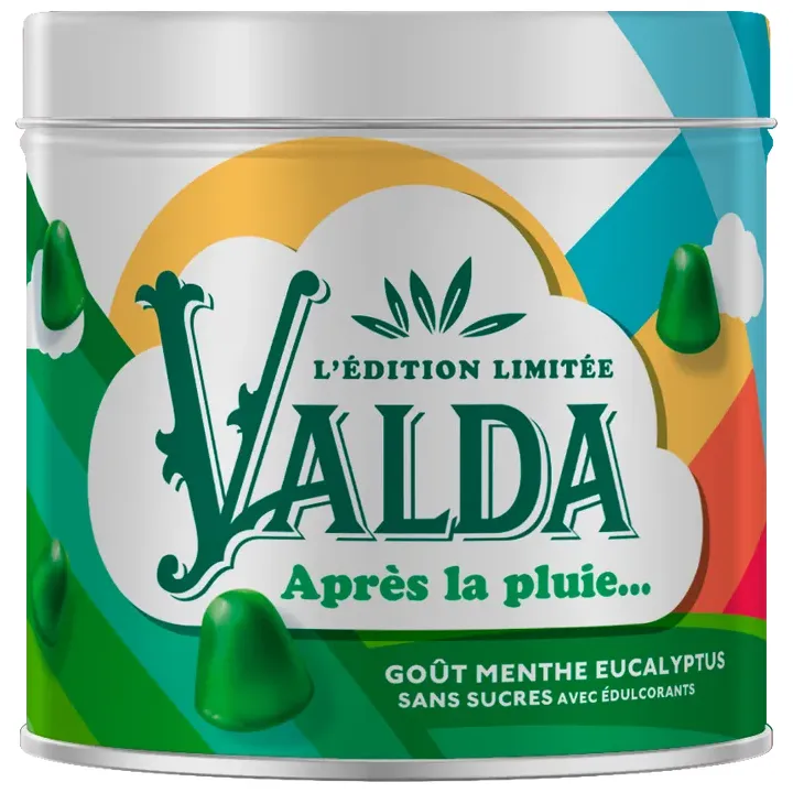 Gommes Après la pluie édition limitée menthe eucalyptus Valda - boîte de 160g