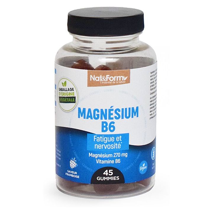Gummies magnésium B6 Nat&Form - pot de 45 gommes