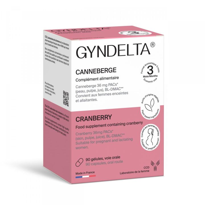 Gyndelta cranberry 36 mg - boite de 90 gélules