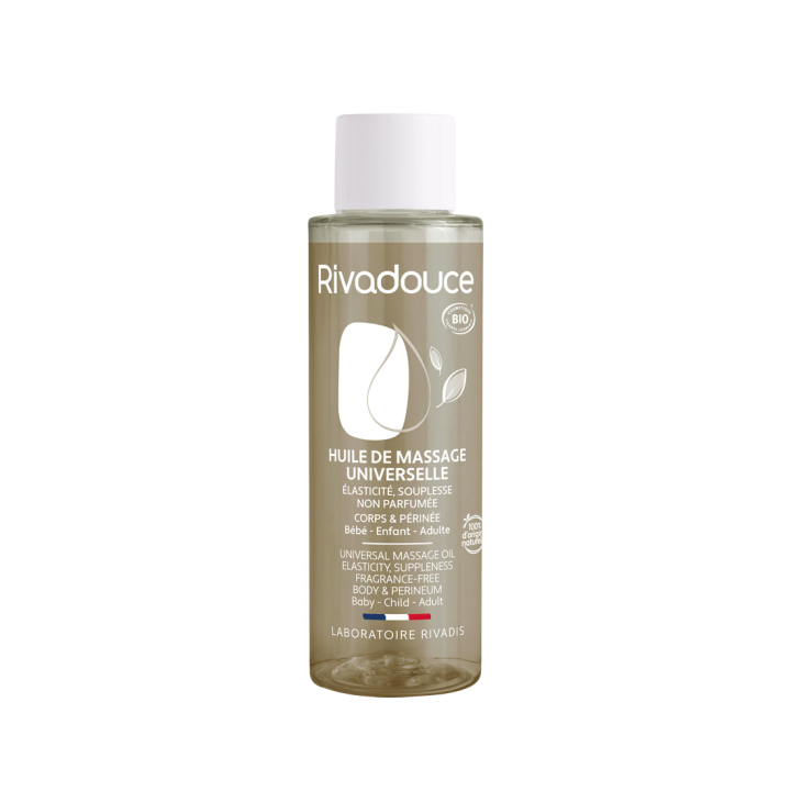 Huile de massage universelle corps et périnée bio Rivadouce - flacon de 100ml