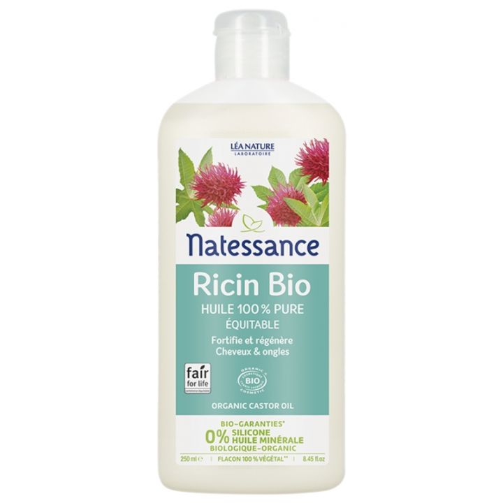 Huile de ricin bio Natessance - flacon de 250ml