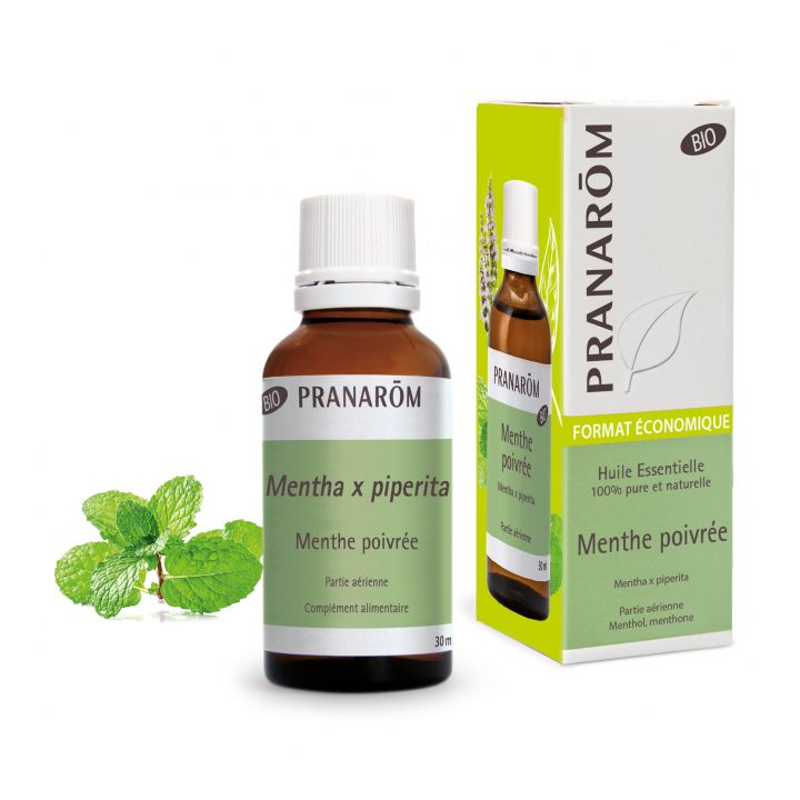 Huile essentielle menthe poivrée bio Pranarom - flacon de 30ml