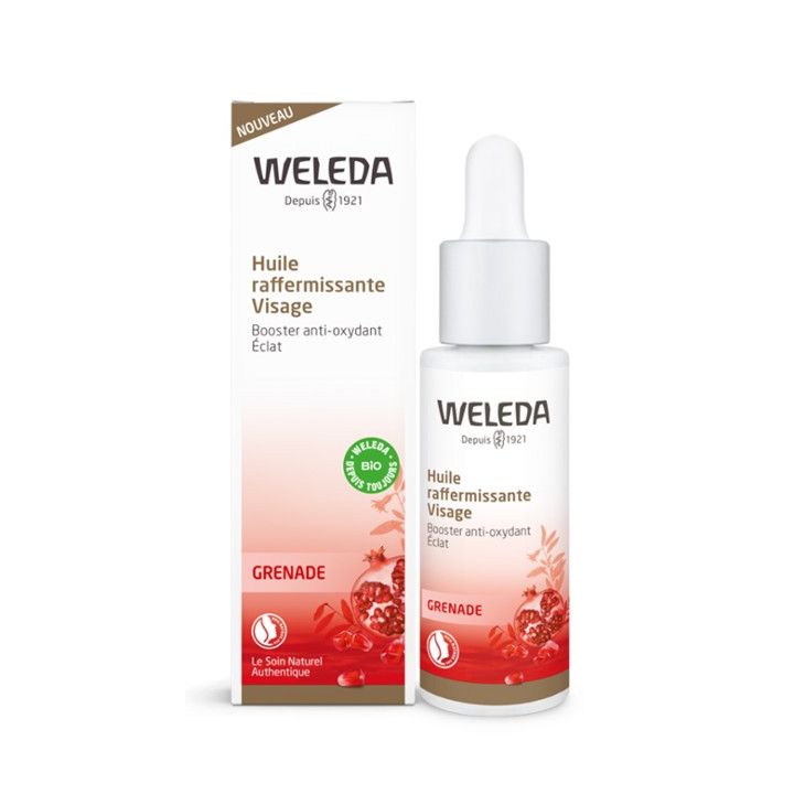 Huile raffermissante visage à la grenade Bio Weleda - Flacon Compte-Goutte de 30 ml