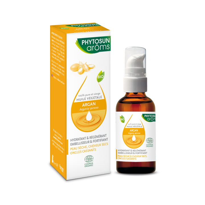 Huile végétale d'argan bio Phytosun Arôms - flacon de 50 ml