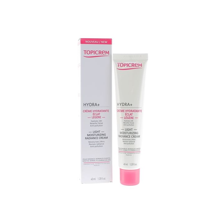 Hydra+ Crème hydratante éclat légère Topicrem - tube de 40 ml
