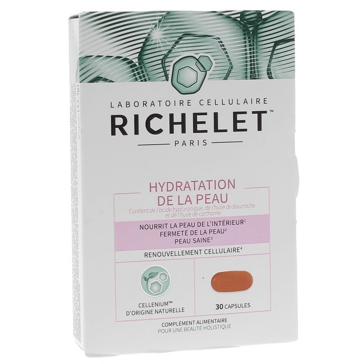 Hydratation de la peau Richelet - boîte de 30 capsules