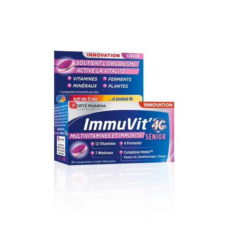 ImmuVit'4G Senior Forte Pharma - boîte de 30 comprimés