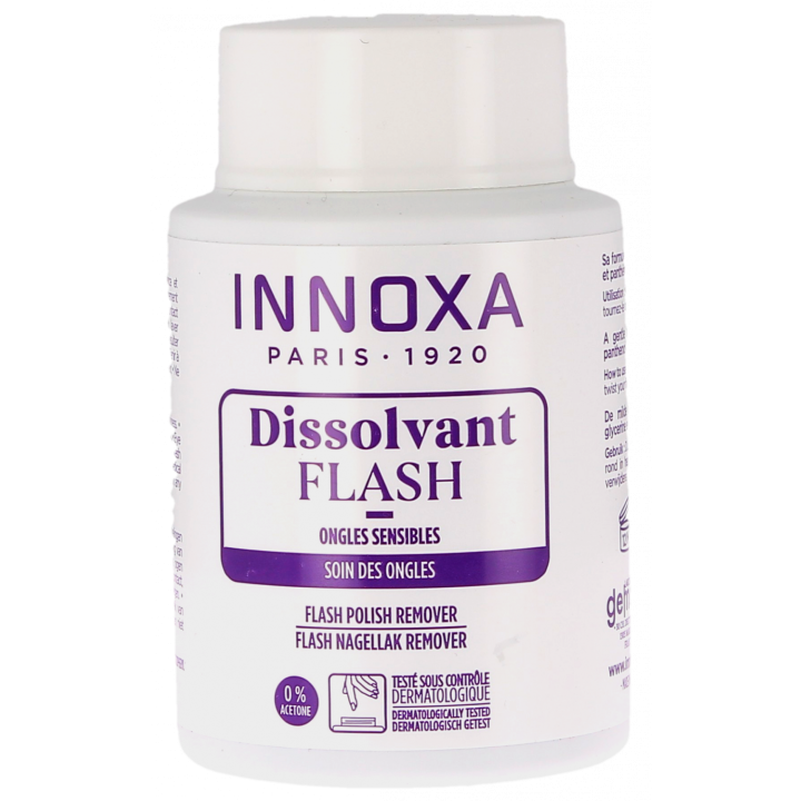 Dissolvant flash express sans coton Innoxa - flacon de 75 ml