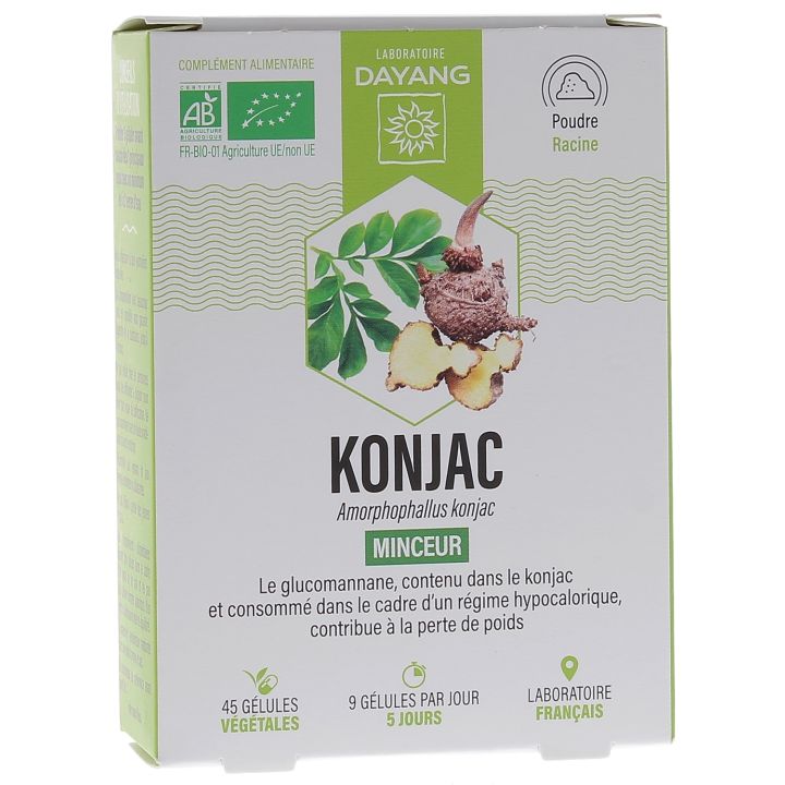 Konjac minceur bio Dayang - boîte de 45 gélules