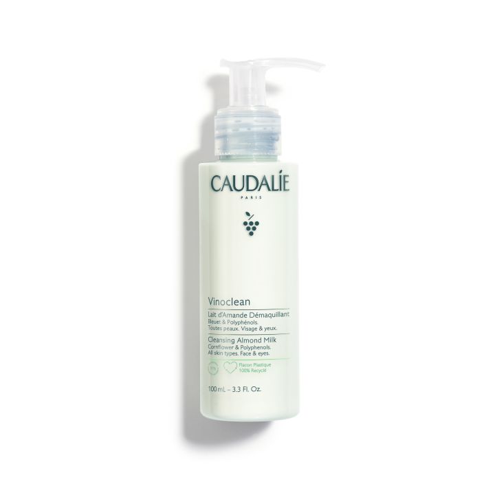 Lait d'amande démaquillant Caudalie - flacon pompe de 100 ml