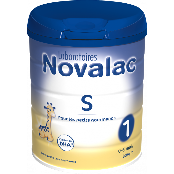 Lait en poudre Novalac S pour les gourmands de 0 à 6 mois - pot de 800 g