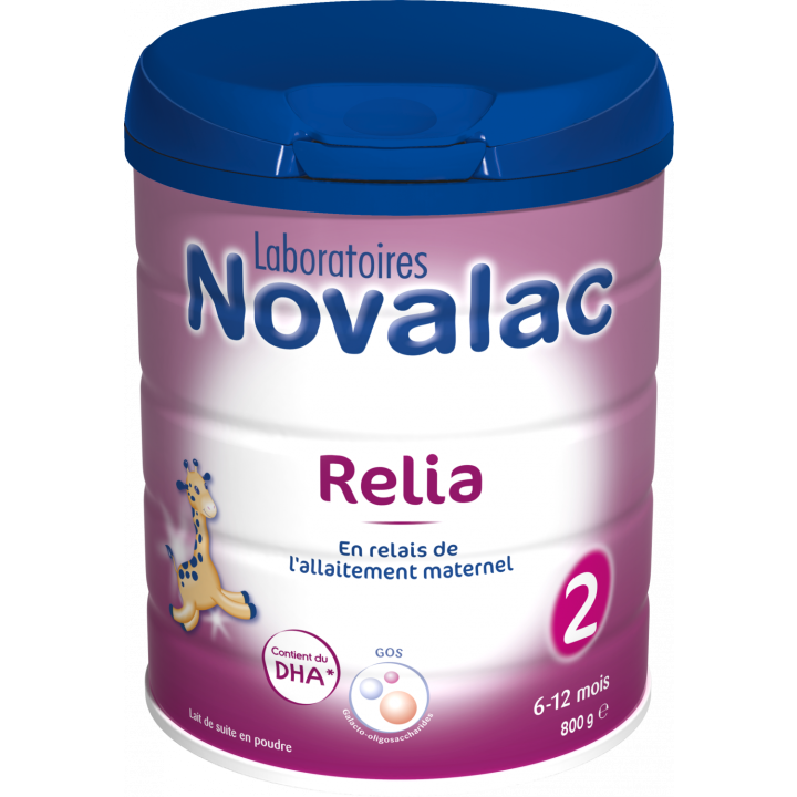 Lait en poudre Relia 6-12 mois Novalac - pot de 800 g