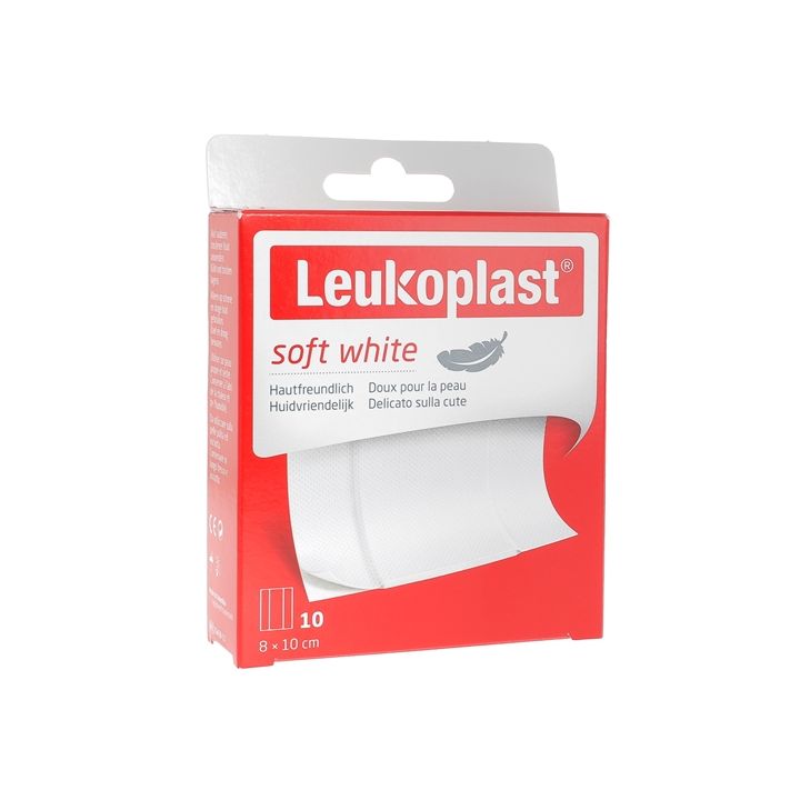 Leukoplast Soft White pansements à découper BSN Medical - boîte de 10 pansements de 8 x 10 cm
