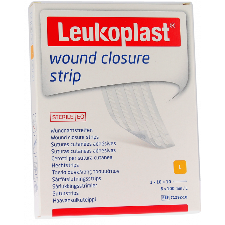 Leukosan Strip sutures cutanées adhésives BSN Médical - 10 strips de 6 x 100 mm