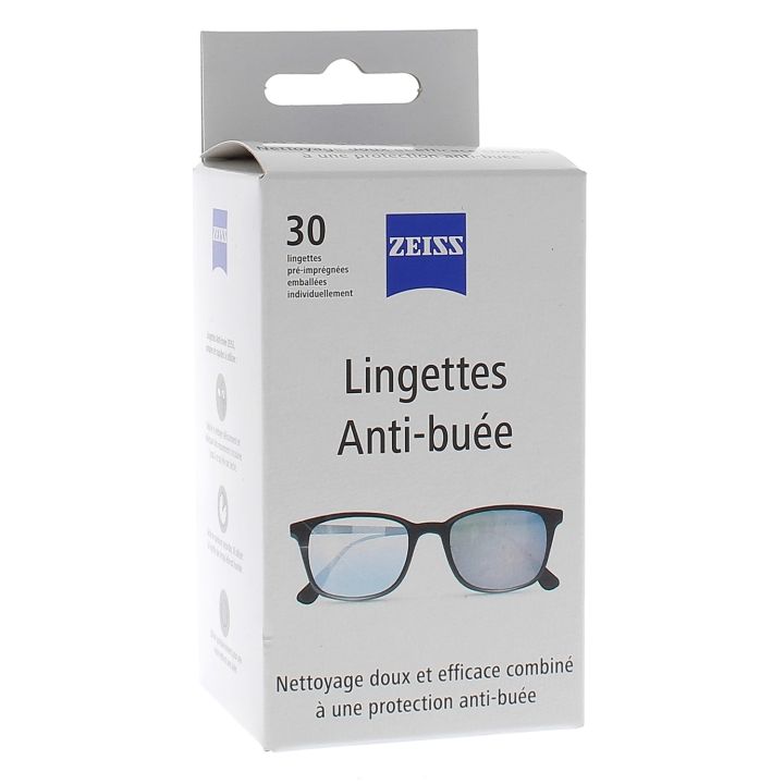 Lingettes antibuée pour lunettes Zeiss - boîte de 30 lingettes