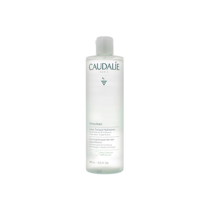 Lotion tonique hydratante Vinoclean Caudalie - flacon de 400 ml