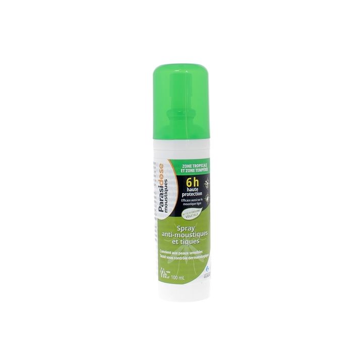Spray anti-moustiques et tiques zone tropicale et zone tempérée Parasidose - spray de 100ml
