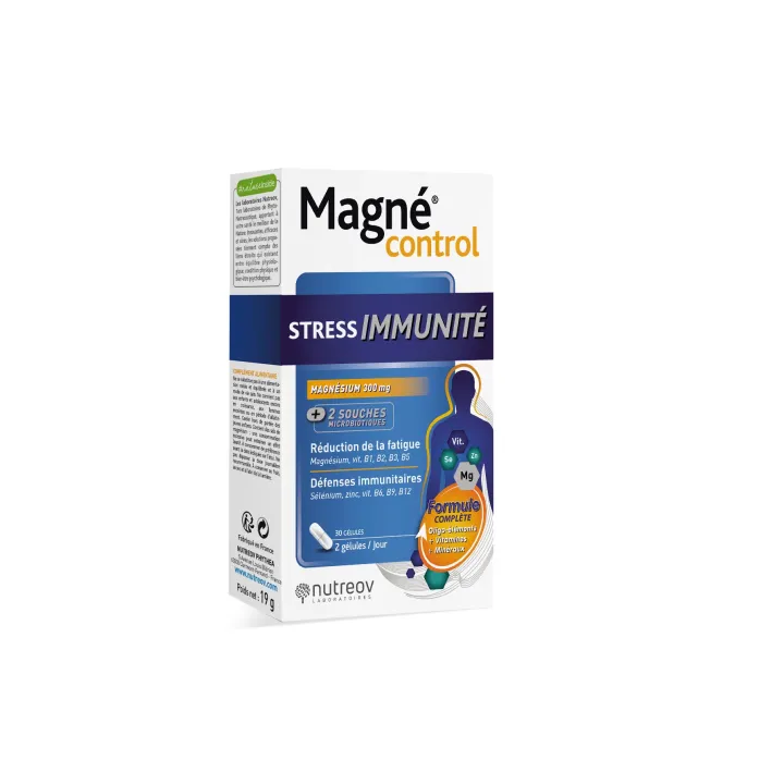 Magné Control stress immunité Nutreov - boîte de 30 gélules