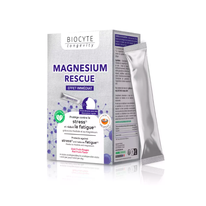 Magnésium Rescue Biocyte - boîte de 14 sticks