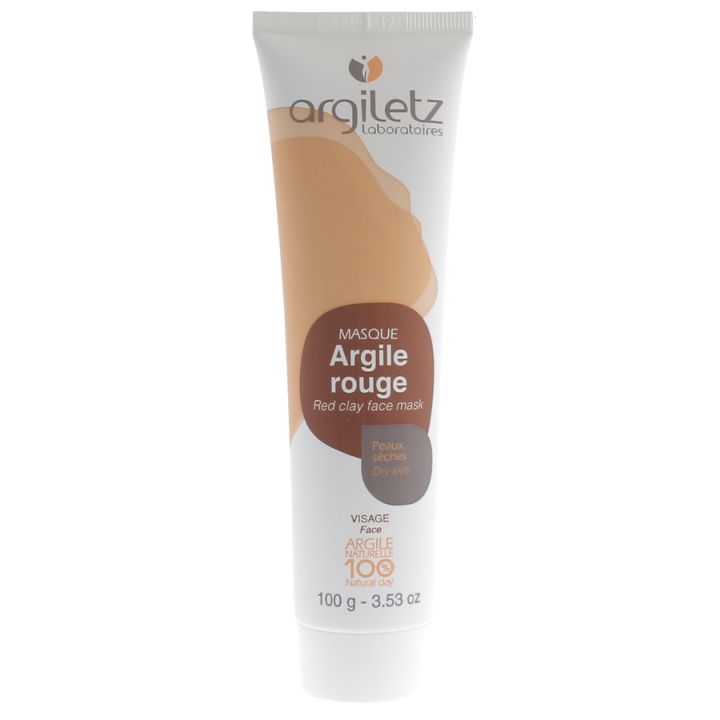 Masque argile rouge peaux sèches prête à l'emploi Argiletz - tube de 100 g