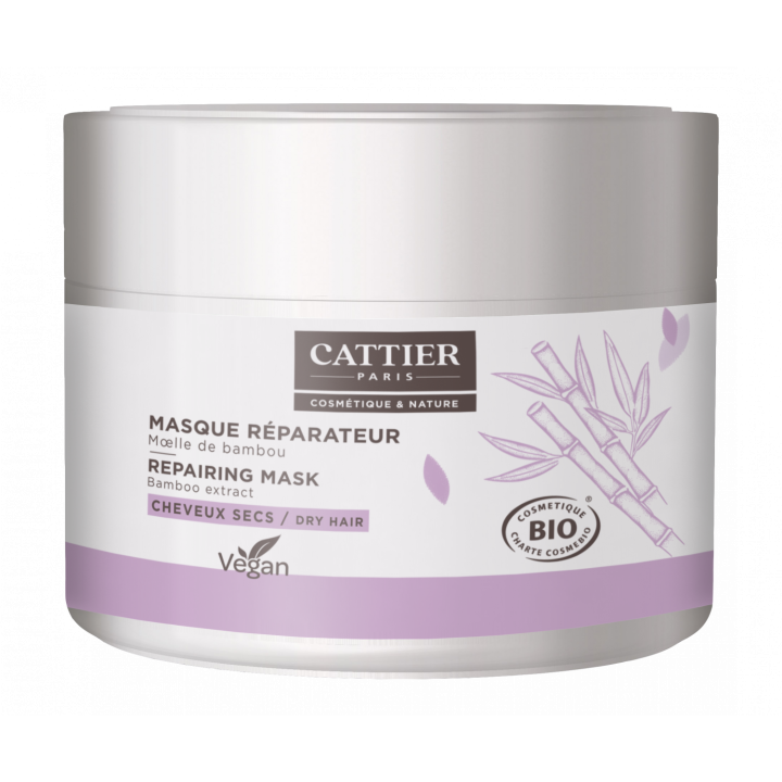 Masque capillaire réparateur bio Cattier - pot de 200 ml