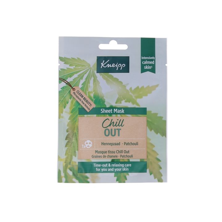 Masque en tissu Chill-out Graines de chanvre et patchouli Kneipp - un masque