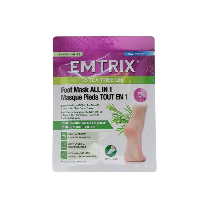 Masque pieds tout en un Emtrix - sachet de 1 paire