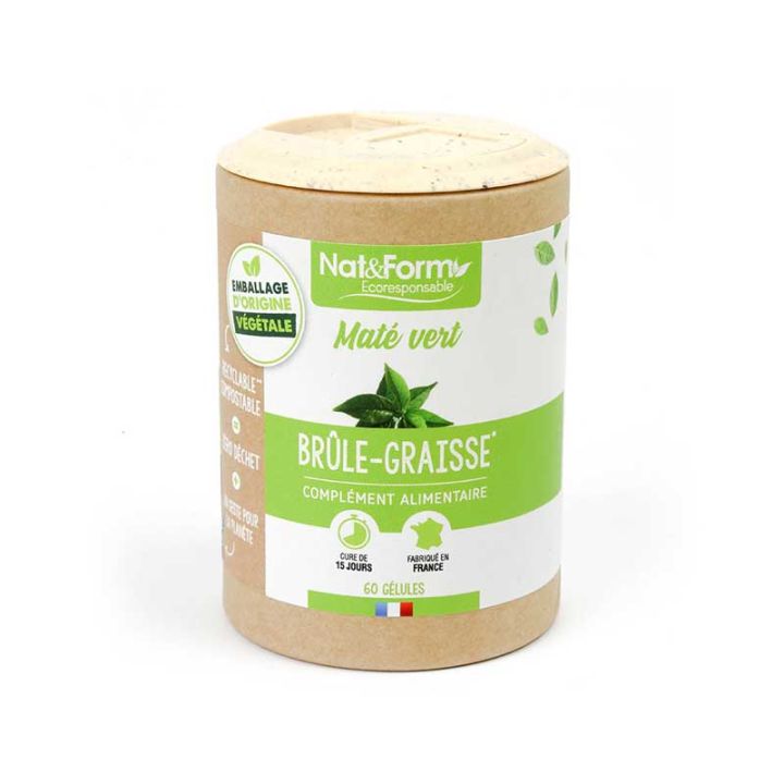 Maté vert Ecoresponsable Nat&Form - Boite de 60 gélules