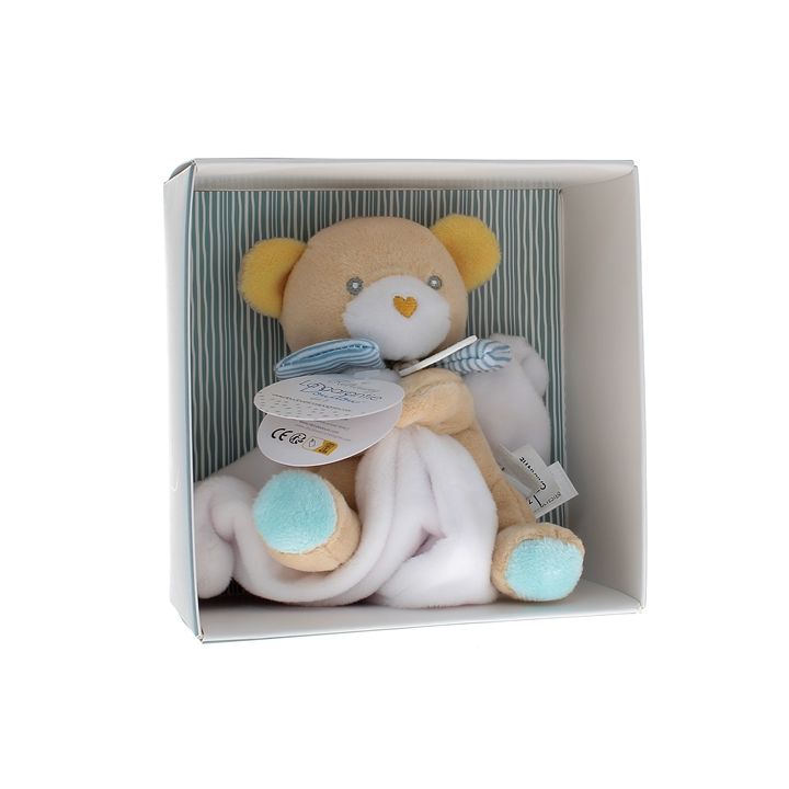 Mini doudou ours mouchoir Doudou et compagnie - boîte avec doudou de 20 cm