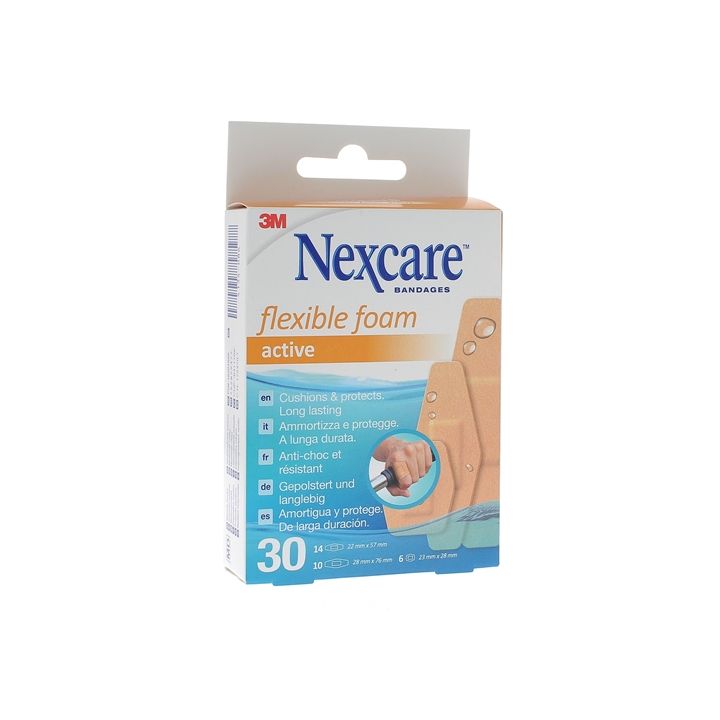 Pansements Flexible Foam Nexcare 3M - boîte de 30 pansements