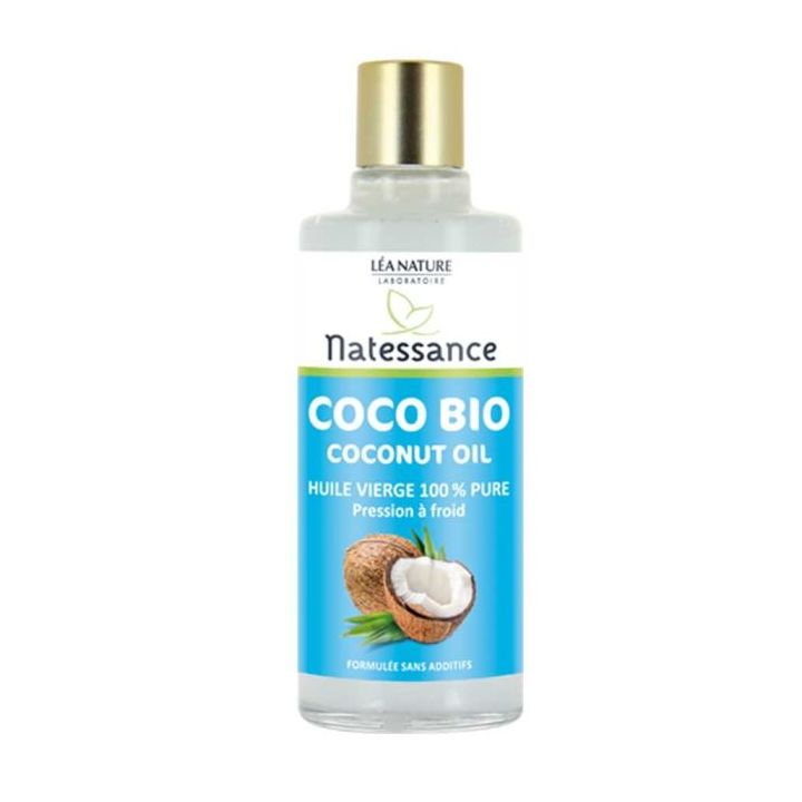 Natessance coco Bio huile vierge 100% pure Léa Nature - flacon de 100 ml
