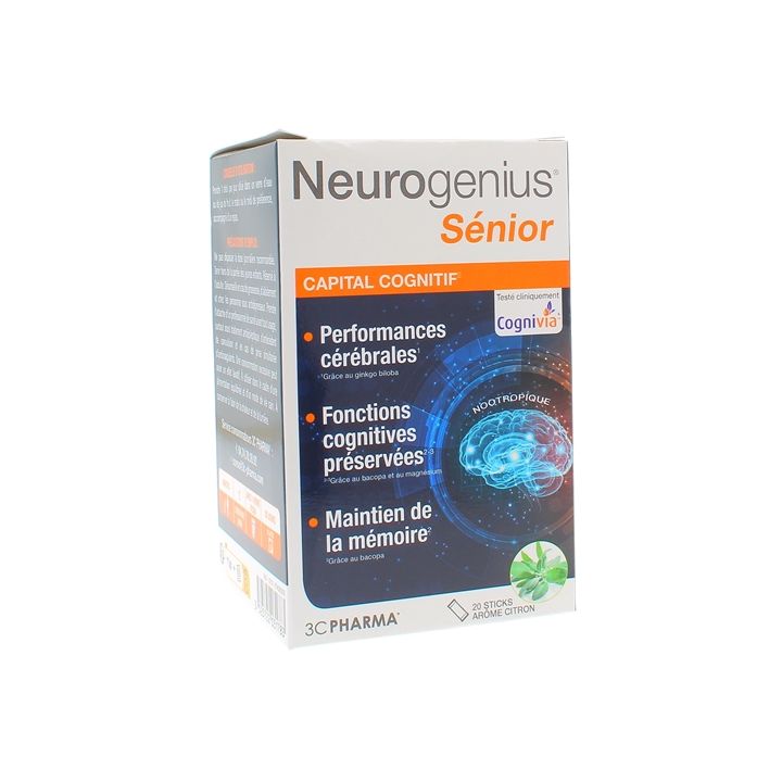 Neurogenius sénior sticks 3C Pharma - boîte de 20 sticks