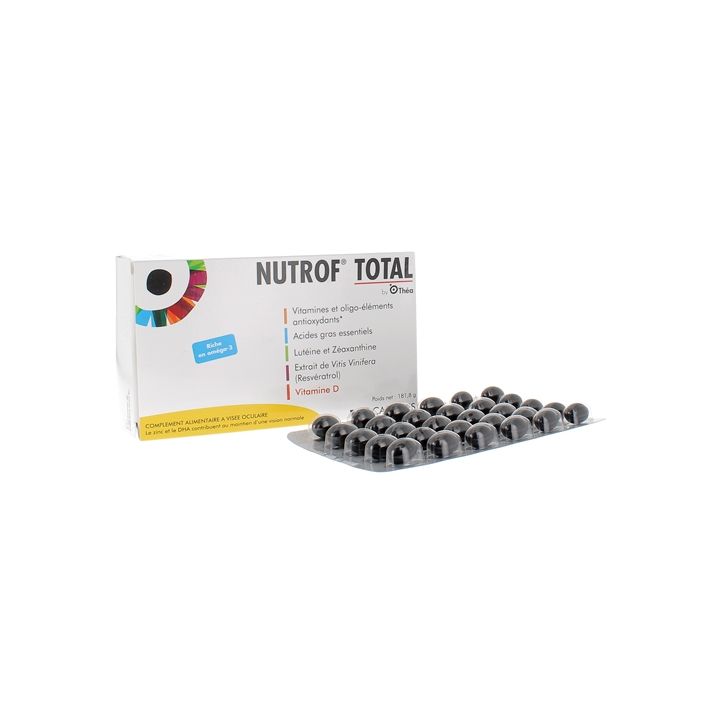 Nutrof Total maintien d'une vision normale Théa - boîte de 180 capsules