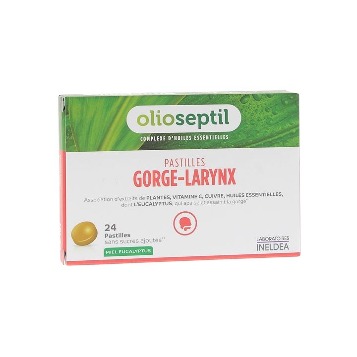 Olioseptil pastilles gorge larynx miel eucalyptus - boite de 24 pastilles