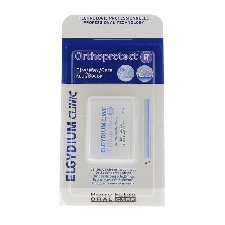Orthoprotect Bandes de cire orthodontique Elgydium clinic - boîte de 7 bandes de cire