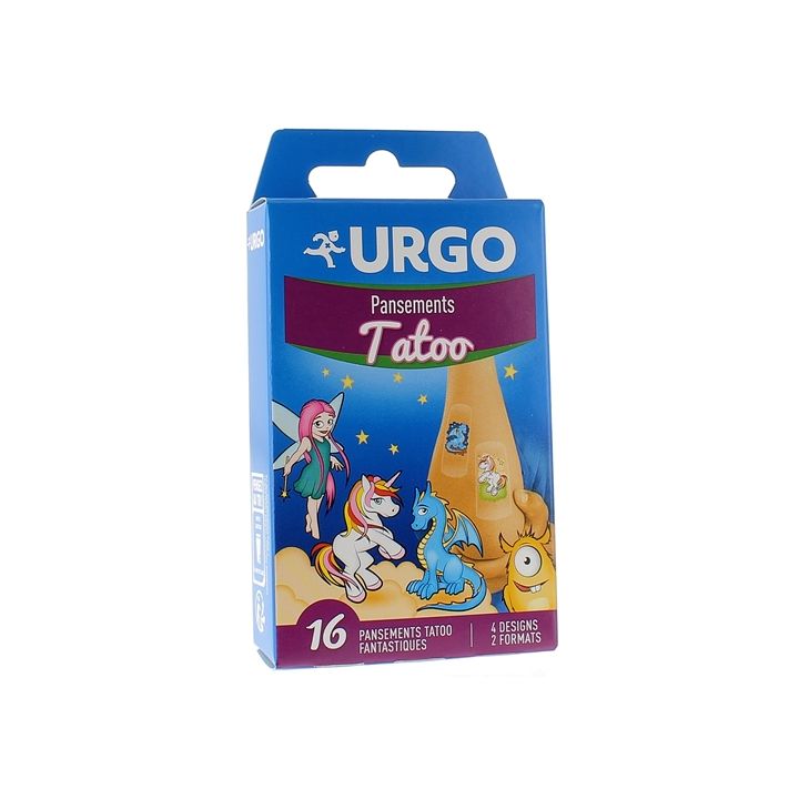Pansements Tatoo pour enfants Urgo - boîte de 16 pansements