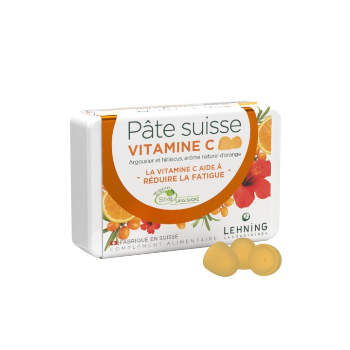 Pâte suisse Vitamine C Lehning - boîte de 40 gommes