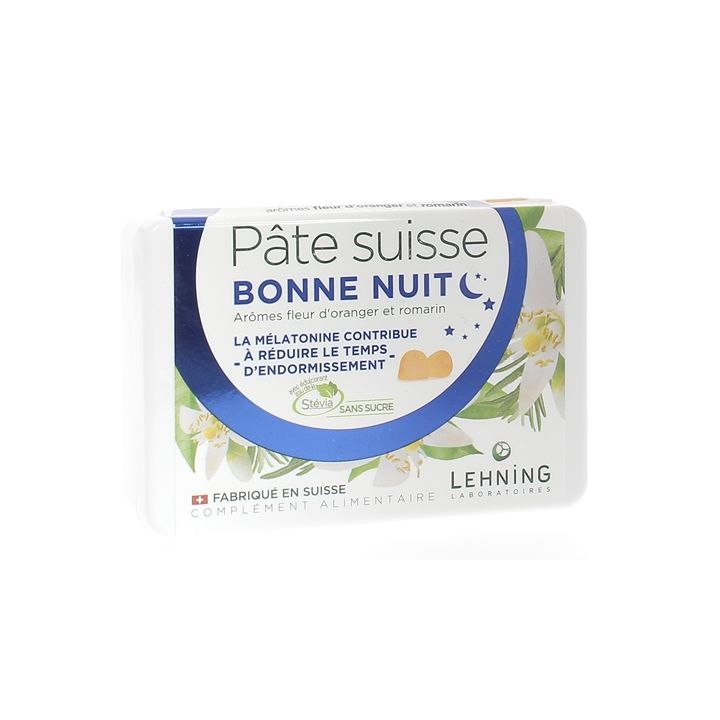 Pâte suisse bonne nuit Lehning - boite de 40 pastilles